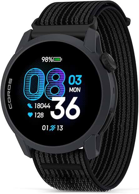 COROS Pace 4 montre running AMOLED bracelet nylon noir