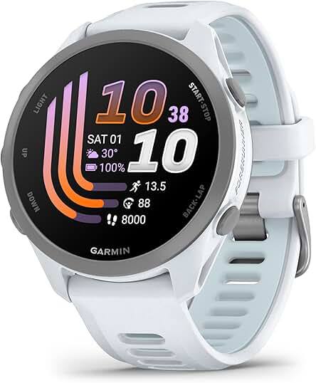 Montre GPS running Garmin Forerunner 170 blanc bleu